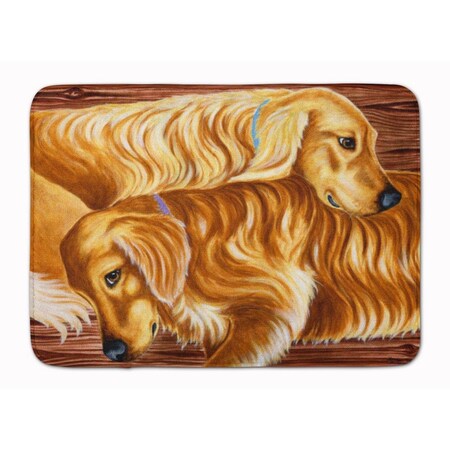 Jensendistributionservices Zeus & Chloie the Golden Retrievers Machine Washable Memory Foam Mat MI2550522
